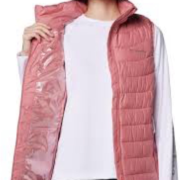 Columbia NWT Powder Lite II Vest Pink Agave Large Insulated Puffer - Picture 2 of 7